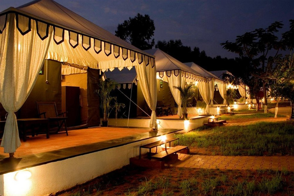 Caravan-Tents-for-accommodation-Olde-Bangalore-Resort-Wellness-Center-1