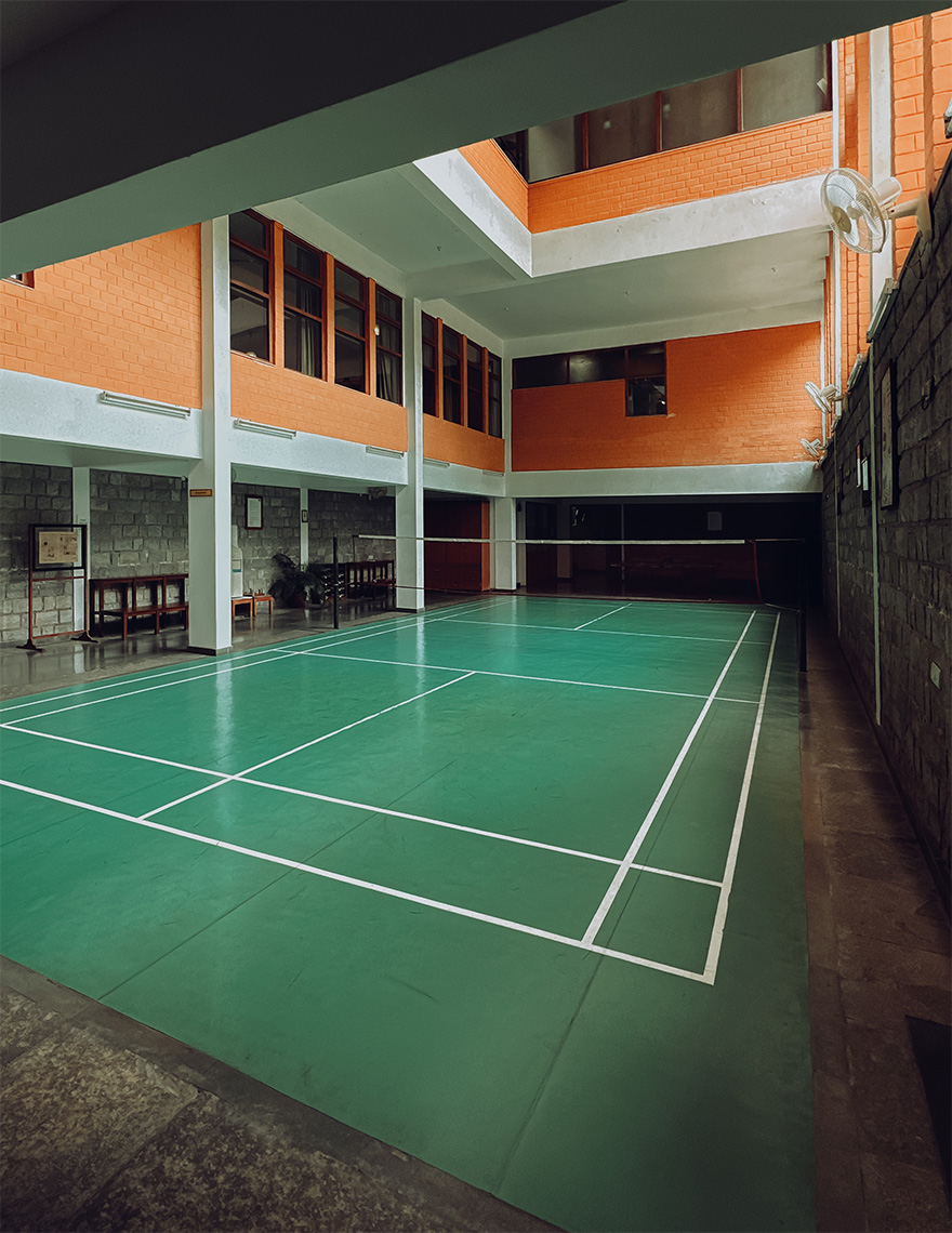 Indoor-badminton-Hall-Olde-Bangalore-resort and wellness centre